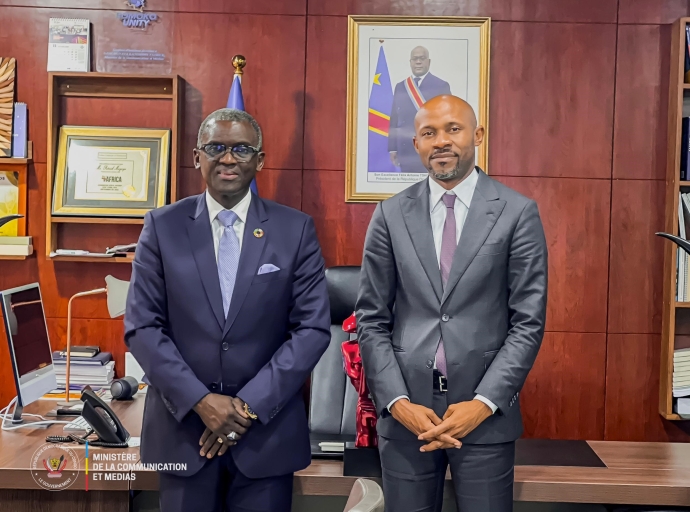 Représentant UNFPA  , Mady Biaye a échangé avec Patrick Muyaya sur les données exponentielles des enquêtes démographiques   en RDC
